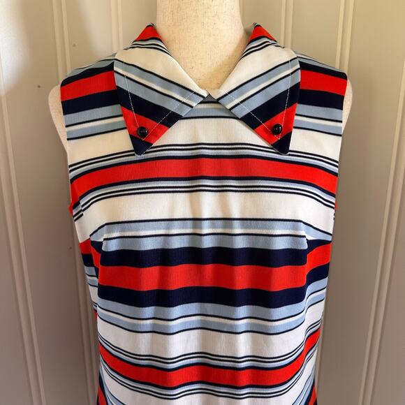 Vintage 70s Drop Waist Dress size L - Picture 5 of 7